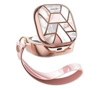 i-Blason Funda para Galaxy Buds Live (2020)/Pro (2021)/2 (2021) [Cosmo] Cubierta Protectora 360° Carcasa con Correa de Cuero PU Case (Marble)