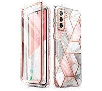 i-Blason Funda para Galaxy S22 [Cosmo] Delgado Silicona TPU Suave Con Protector de Pantalla Protección de 360 Grados Brillante Mármol Case (Mármol)