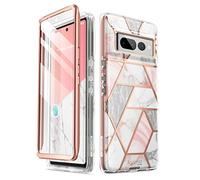 i-Blason Funda para Google Pixel7 Pro [Cosmo] Delgado Silicona TPU Suave con Protector de Pantalla Protección de 360 Grados Brillante Mármol Case (Marble)