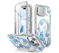 i-Blason Funda para iPhone 15/iPhone 14/iPhone 13 [6.1 Pulgadas] con Soporte para cámara [Compatible con MagSafe] Funda Protectora Delgada de Cuerpo Completo con Protector de Pantalla Integrado