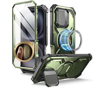 i-Blason Funda para iPhone 16 6.1 Inch 2024 [Armorbox] 360 Grados Carcasa con Protector de Pantalla Integrado y Botones de Control de Cámara Antigolpes Resistente Phone Case (Verde)