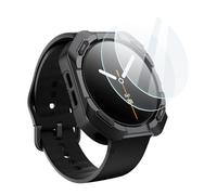 i-BLASON Funda Para Samsung Galaxy Watch 8 44 mm [Armorbox] Correa Resistente y Duradera Con 2 Protectores de Pantalla de Vidrio Antigolpes Case (Negro)