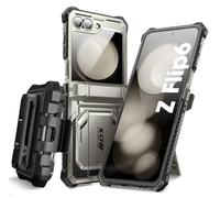 i-Blason Funda para Samsung Galaxy ZFlip6 [Armorbox] 360 Grados Antigolpes Carcasa con Soporte y Clip de Cinturón y Protector de Pantalla Integrado Resistente Case para Galaxy ZFlip6 2024 (Tigray)