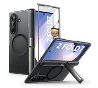 i-Blason Funda para Samsung Galaxy ZFold 7 [Cosmo] con Soporte MagSafe y Soporte para Bolígrafo S [Protector de Pantalla de Vidrio Templado Integrado] Magnética Case (Negro Transparente)