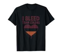I Bleed Team Colors Sports Mom Dad Fan Novedad Camiseta
