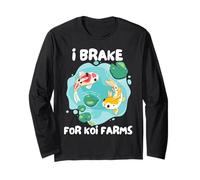I Brake for Koi -Funny Koi Fish Lover & Pond Enthusiast Manga Larga