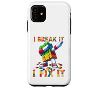 I Break It I Fix It Funny Blocks Bricks Toy Master Builder Carcasa para iPhone 11