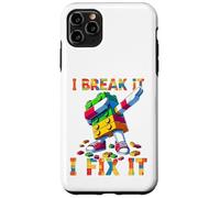 I Break It I Fix It Funny Blocks Bricks Toy Master Builder Carcasa para iPhone 11 Pro MAX
