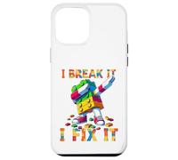 I Break It I Fix It Funny Blocks Bricks Toy Master Builder Carcasa para iPhone 12 Pro MAX