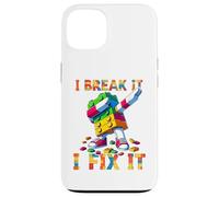 I Break It I Fix It Funny Blocks Bricks Toy Master Builder Carcasa para iPhone 13
