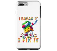 I Break It I Fix It Funny Blocks Bricks Toy Master Builder Carcasa para iPhone 7 Plus/8 Plus