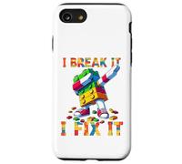 I Break It I Fix It Funny Blocks Bricks Toy Master Builder Carcasa para iPhone SE (2020) / 7/8