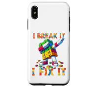 I Break It I Fix It Funny Blocks Bricks Toy Master Builder Carcasa para iPhone XS MAX
