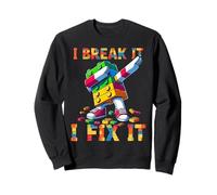 I Break It I Fix It Funny Blocks Bricks Toy Master Builder Sudadera