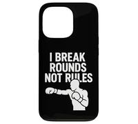 I Break Rounds Not Rules Boxing Mindset Cita Carcasa para iPhone 13 Pro
