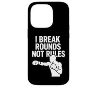I Break Rounds Not Rules Boxing Mindset Cita Carcasa para iPhone 14 Pro