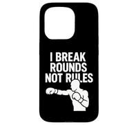 I Break Rounds Not Rules Boxing Mindset Cita Carcasa para iPhone 15 Pro