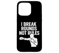 I Break Rounds Not Rules Boxing Mindset Cita Carcasa para iPhone 15 Pro MAX
