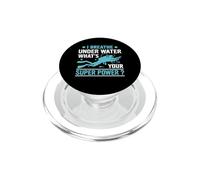 I Breathe Under Water Funny Scuba Dive Diver Diving PopSockets PopGrip para MagSafe
