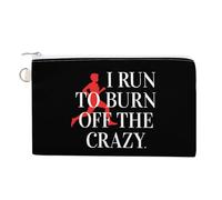 I Burn Off Crazy (2) monedero de lona de moda, portátil, bolsa de maquillaje para hombres y mujeres, Estilo:, Talla única, Bolsa para monedas