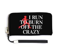 I Burn Off Crazy - Cartera de piel con correa para la muñeca para hombres y mujeres, Estilo:, 20.0*10.5cm