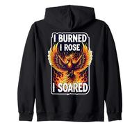 I Burned I Rose I Soared Fénix Cenizas crecientes Fuego Pájaro Fresco Sudadera con Capucha
