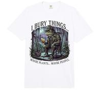 I Bury Things Frog Gardener Dark Humor Shovel Comfort Colors Adult Heavyweight T-Shirt