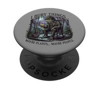 I Bury Things Frog Gardener Dark Humor Shovel PopSockets PopGrip Adhesivo