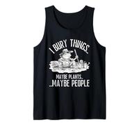 I Bury Things Maybe Plants Maybe People Funny Frog Retro Camiseta sin Mangas