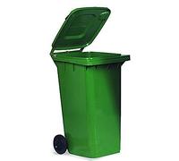 I.C.S. SPA IND.COSTRUZ.STAMPI - Cubo para exterior, Capacidad de 120 l, verde