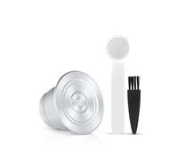 i Cafilas Capsula Recargables Rellenables Reutilizables de Acero Inoxidable para Nespresso,capsulas nespresso Reutilizables + 1 Cucharadita + 1 Cepillo de Limpieza