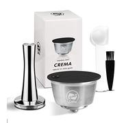 i Cafilas cápsula reutilizable para Dolce Gusto Lumio/Drop/Mini Me/Stelia/Esperta, cápsulas acero inoxidable compatible con Dolce Gusto Lumio, Tamper + cuchara + cepillo