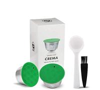 i Cafilas Dolce Gusto Cápsula Reutilizable,Recargable Cápsula Filtro Acero Inoxidable para Dolce Gusto, 2pcs Capsule+ Cuchara+Cepillo