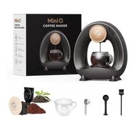 i Cafilas Máquina de café eléctrica Mini cafetería para café molido,Americano 2 en 1 Mini una taza cafetería/preparadora de té, 120-240 ml (Negro)