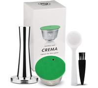 i Cafilas Reutilizable Recargable Cápsula para Dolce Gusto,Filtro Capsule Compatible Dolce Gusto, con Cuchara de café, Cepillo (Prensador Tamper+Cápsula)