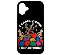 I Came, I Saw I Slip Stitched Carcasa para iPhone 16 Plus