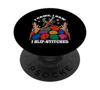 I Came, I Saw I Slip Stitched PopSockets PopGrip Adhesivo