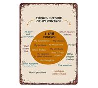 I Can Control My Actions Metal Sign Aluminum Tin 8x12 Inch