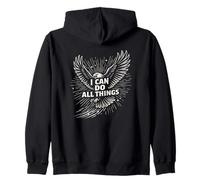 I Can Do All Things Eagle Motivation - Cita inspiradora Sudadera con Capucha