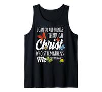 I Can Do All Things Through Christ Buttefly Art Religious Camiseta sin Mangas
