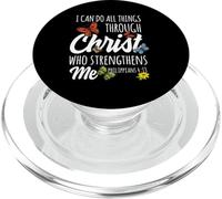 I Can Do All Things Through Christ Buttefly Art Religious PopSockets PopGrip para MagSafe
