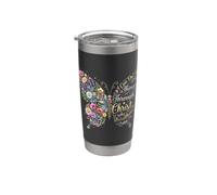 I Can Do All Things Through Christ Floral Butterfly Faith Vaso térmico de acero inoxidable de doble pared