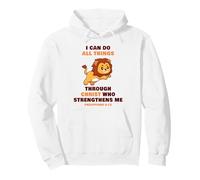 I Can Do All Things Through Christ - Philippians 4:13 Lion Sudadera con Capucha