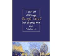 I Can Do All Things Through Christ - Purple Christian Journal with Gold Accents | 100 Page 6x9 Bible Verse Notebook with Lined Pages