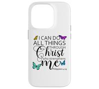 I Can Do All Things Through Christ Sign Philippians 4 13 God Carcasa para iPhone 14 Pro