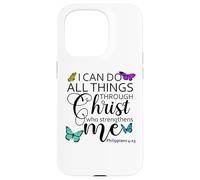 I Can Do All Things Through Christ Sign Philippians 4 13 God Carcasa para iPhone 15 Pro