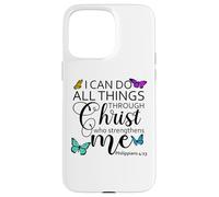 I Can Do All Things Through Christ Sign Philippians 4 13 God Carcasa para iPhone 15 Pro MAX