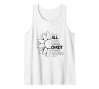 I Can Do All Things Through Christ Sunflower Camiseta sin Mangas