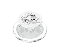 I Can Do All Things Through Christ Sunflower PopSockets PopGrip para MagSafe