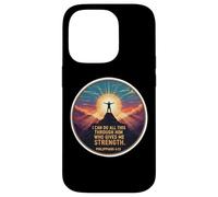 I Can Do All This Through Him Who Gives Me Strength versículo Carcasa para iPhone 14 Pro
